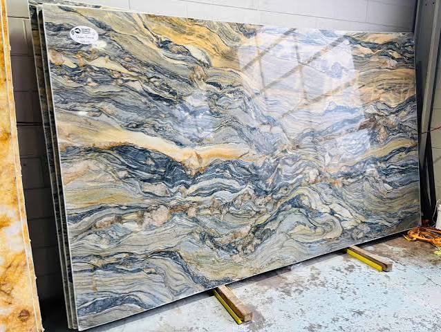 Quartzite countertop slab sample with natural stone texture